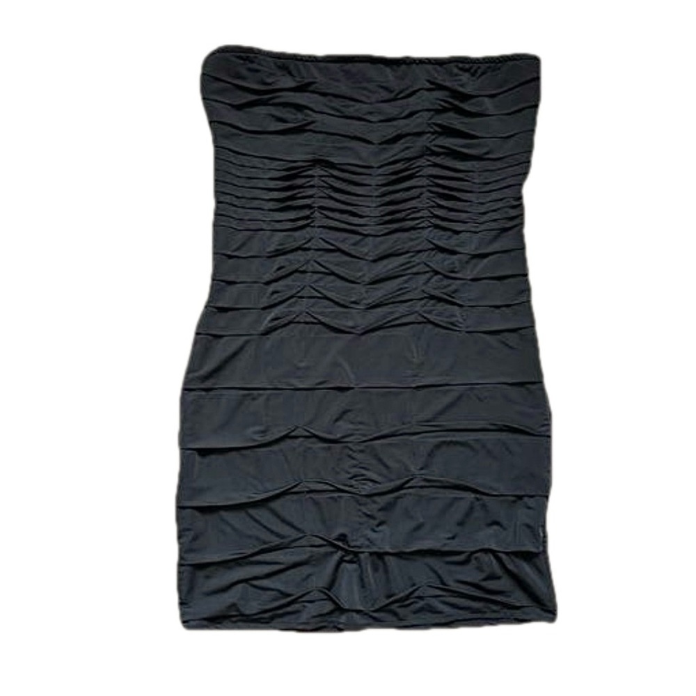 Paradise Black Strapless Bodycon Tube Dress - Size Large